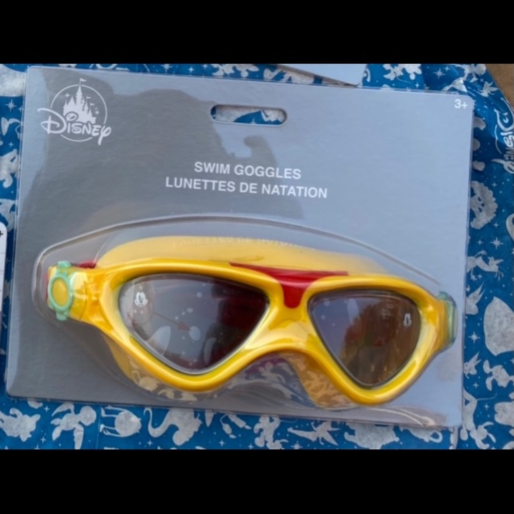 New disney swim goggles mickey pluto yellow